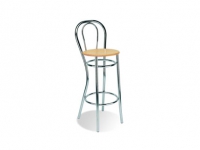 ADRIA hocker wood chrome